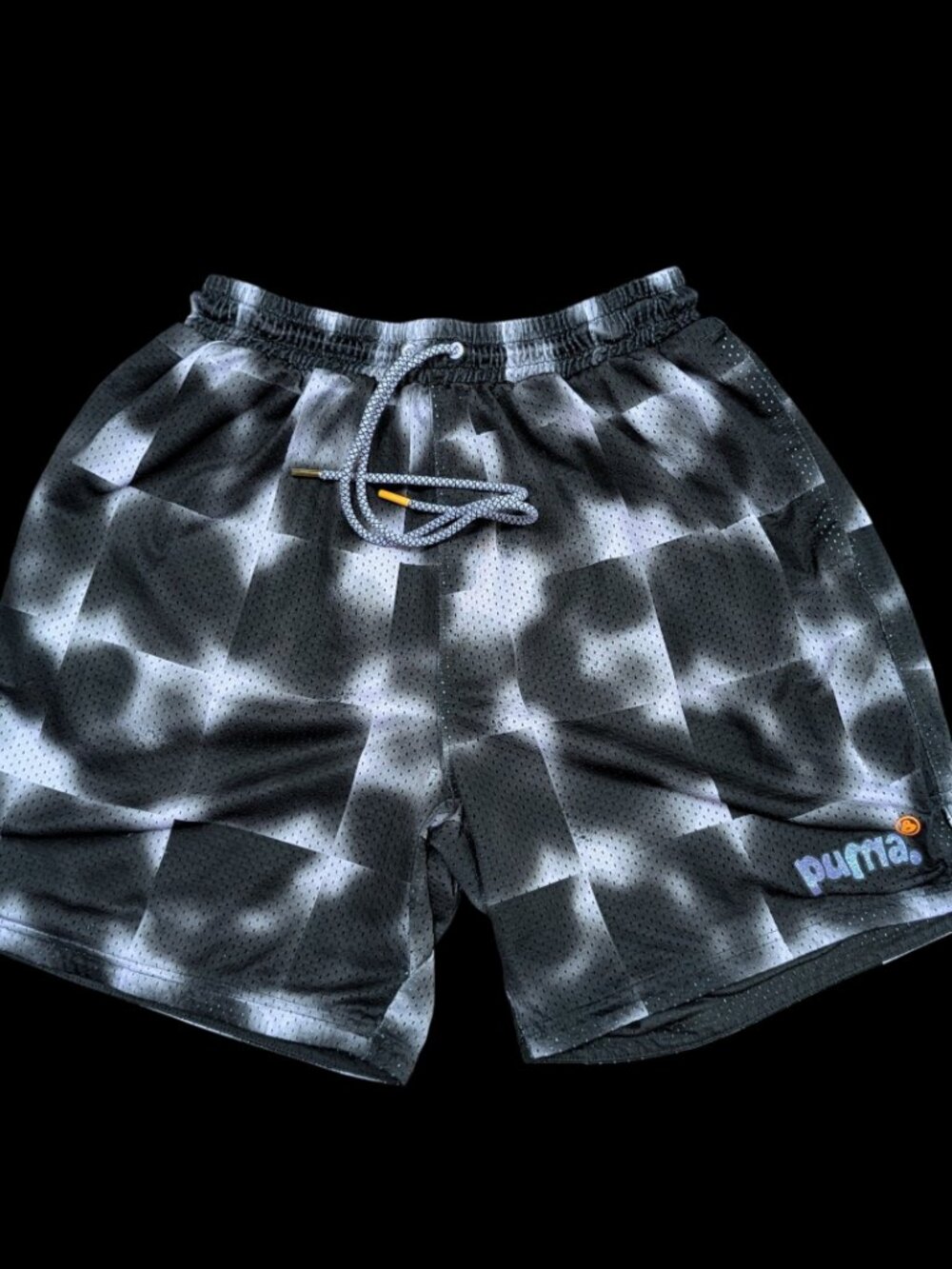 Puma 8enjamin Aop Collab Mesh Shorts Psychedelic Checkerboard Shorts Sz M